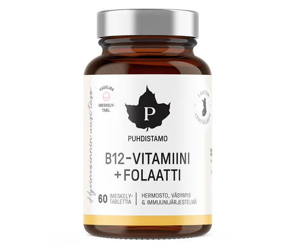 Puhdistamo B12-vitamiini+folaatti 60 tabl