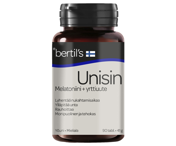 Bertil's Unisin melatoniini+yrttiuutetabletti