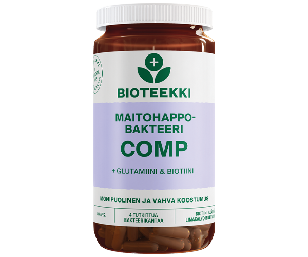 Maitohappobakteeri Comp+Glutamiini&Biotiini 80 kaps