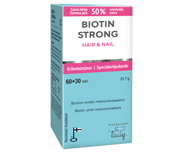 Vitabalans Biotin Strong hair&nail 60+30 tabl