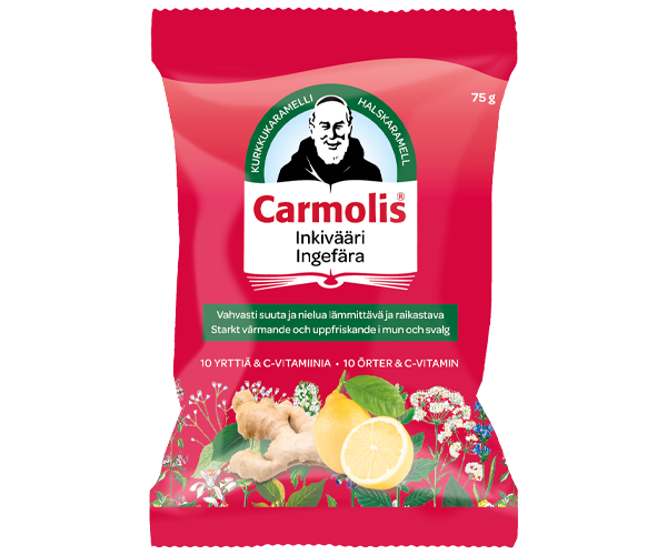 Carmolis Yrttikaramelli Inkivääri