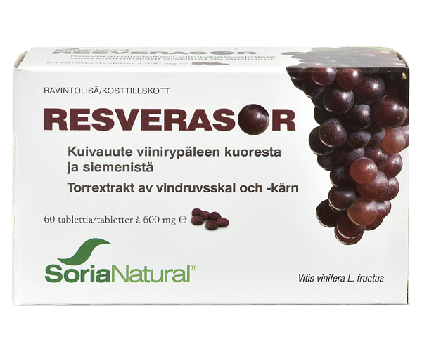 Resverasor kuivauute viinirypäleen kuoresta ja siemenistä