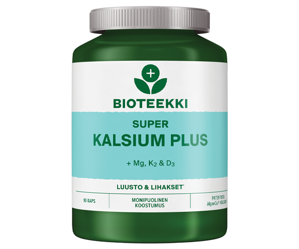 Bioteekin Super Kalsium Plus + Mg, K2 & D3 90 kaps