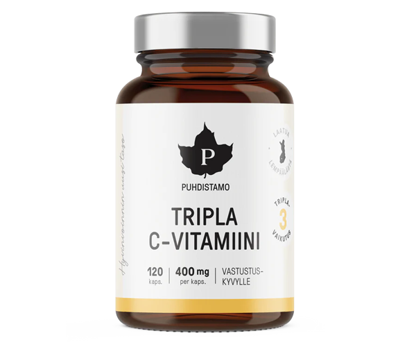 Puhdistamo Tripla C-vitamiini 400 mg 120 kaps