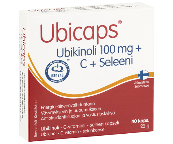 Ubicaps Ubikinoli 100 mg + C + Seleeni 40 kaps