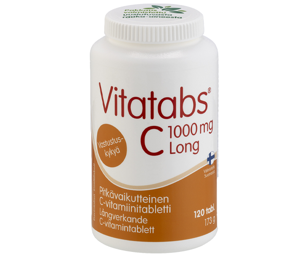 Vitatabs C Long 1000 mg pitkävaikutteinen C-vitamiinitabletti