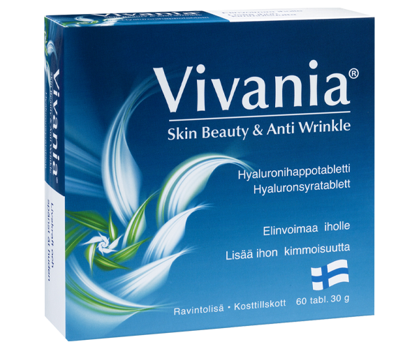 Vivania Skin Beauty&Anti Wrinkle hyaluronihappotabletti 60 tabl